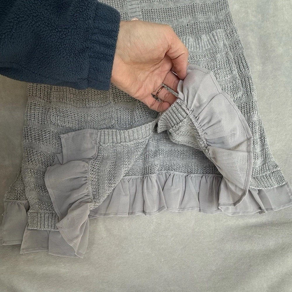Matilda Jane Cardigan Women's Small Gray Wonderment Stay Cozy Angelic Ethereal - Picture 6 of 8